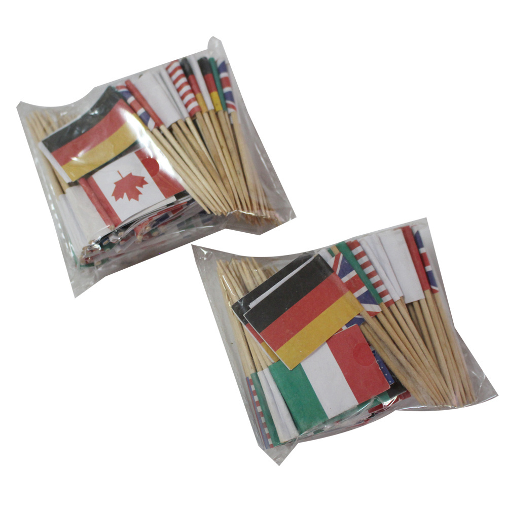 disposable party food picks, toothpicks flag toothpick flags with logo