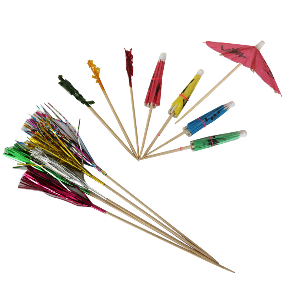 Disposable Cocktail Picks Costomerized Wooden Umbrella Picks