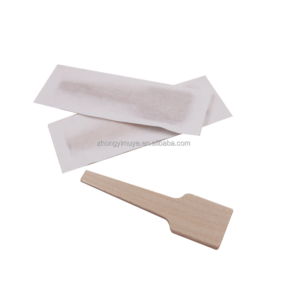 Hiqh quality flat mini wooden disposable ice cream spoon