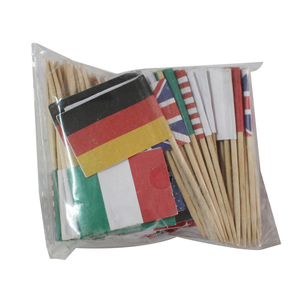 disposable party food picks, toothpicks flag toothpick flags with logo