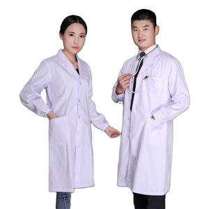 cotton polyester lab coat wholesale white Hospital Workwear Coat Nurse Uniform