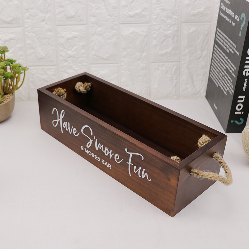 Farmhouse S'mores Station Box S'mores Bar Holder Smores Roasting Station