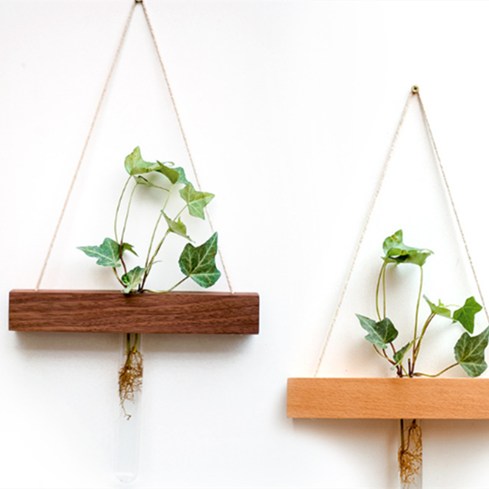 Plant Hanger and Hooks Indoor Outdoor Hanging  Wooden Planter Stand Flower Pots