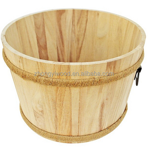 FSC Gift decorative customized size mini wooden bucket small wooden bucket