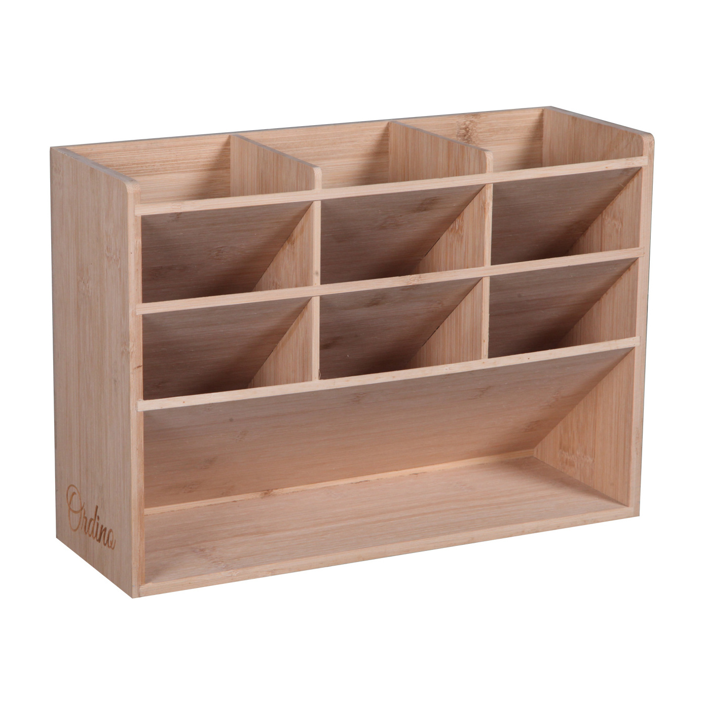 wooden factory FSC&BSCI Wooden Pen Organizer Storage with Drawer, Multi-Functional Pen Holder Box, Desktop Stationary