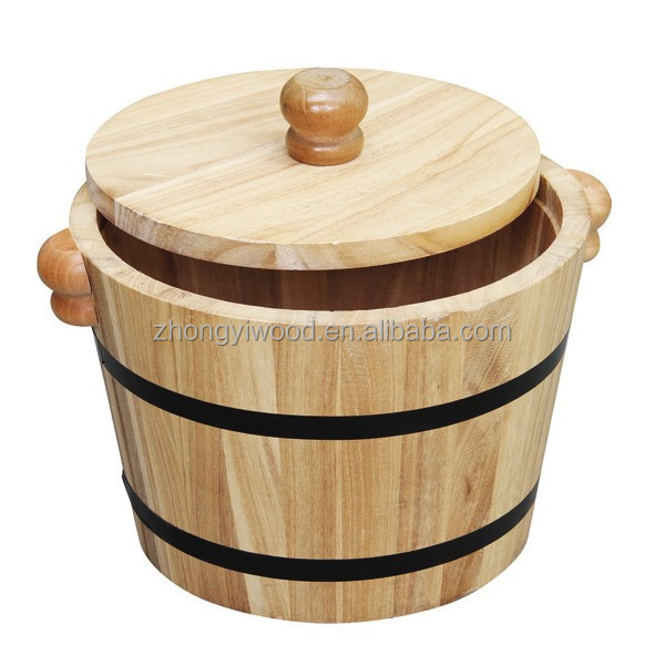 FSC Gift decorative customized size mini wooden bucket small wooden bucket