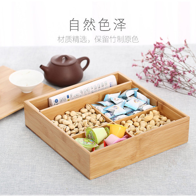 Bamboo Wood Dry Fruit Nuts Snack Storage Box