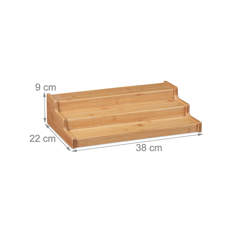 Bamboo Spice Rack Organizer 3 tier bamboo display shelf spice rack ...