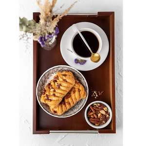 High-quality wooden serving trays set serving Modern Bamboo food serving trays