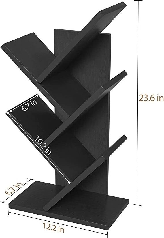 Bookcases and bookshelves Tree bookshelves MDF Black small bookshelves