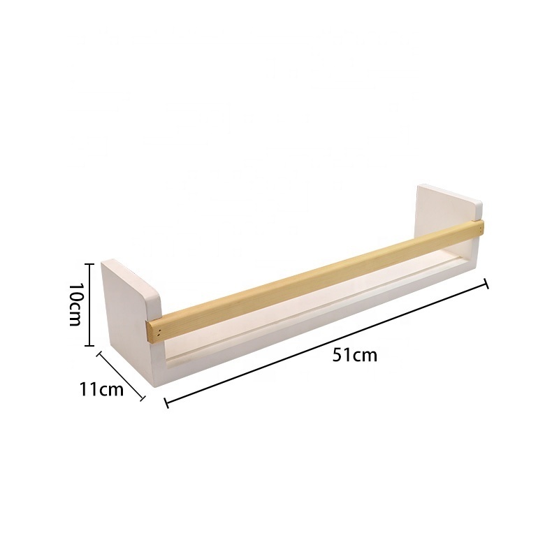 FSC&BSCI customsized Wall Mounted Bookcase Wood Nursery Bookshelves Floating Book Shelves