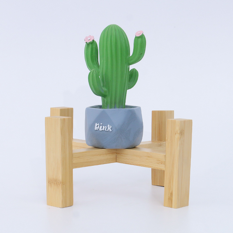 succulent indoor plant pot flowerpot bamboo stand Plant Stand Flower Pot wooden plant pot display rack