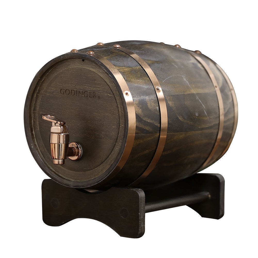 Natural Handcraft Antique Cask Original Oak Pine Wooden Barrel for Wine Beer Storage