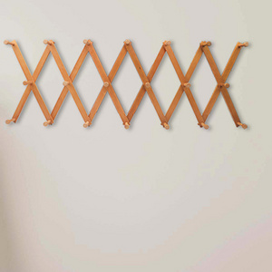 Pine Wood Expandable Wall Racks - Each Has 20 Pegs For Hat, Belt, Umbrella Coffee Mug Jewelry Hanging