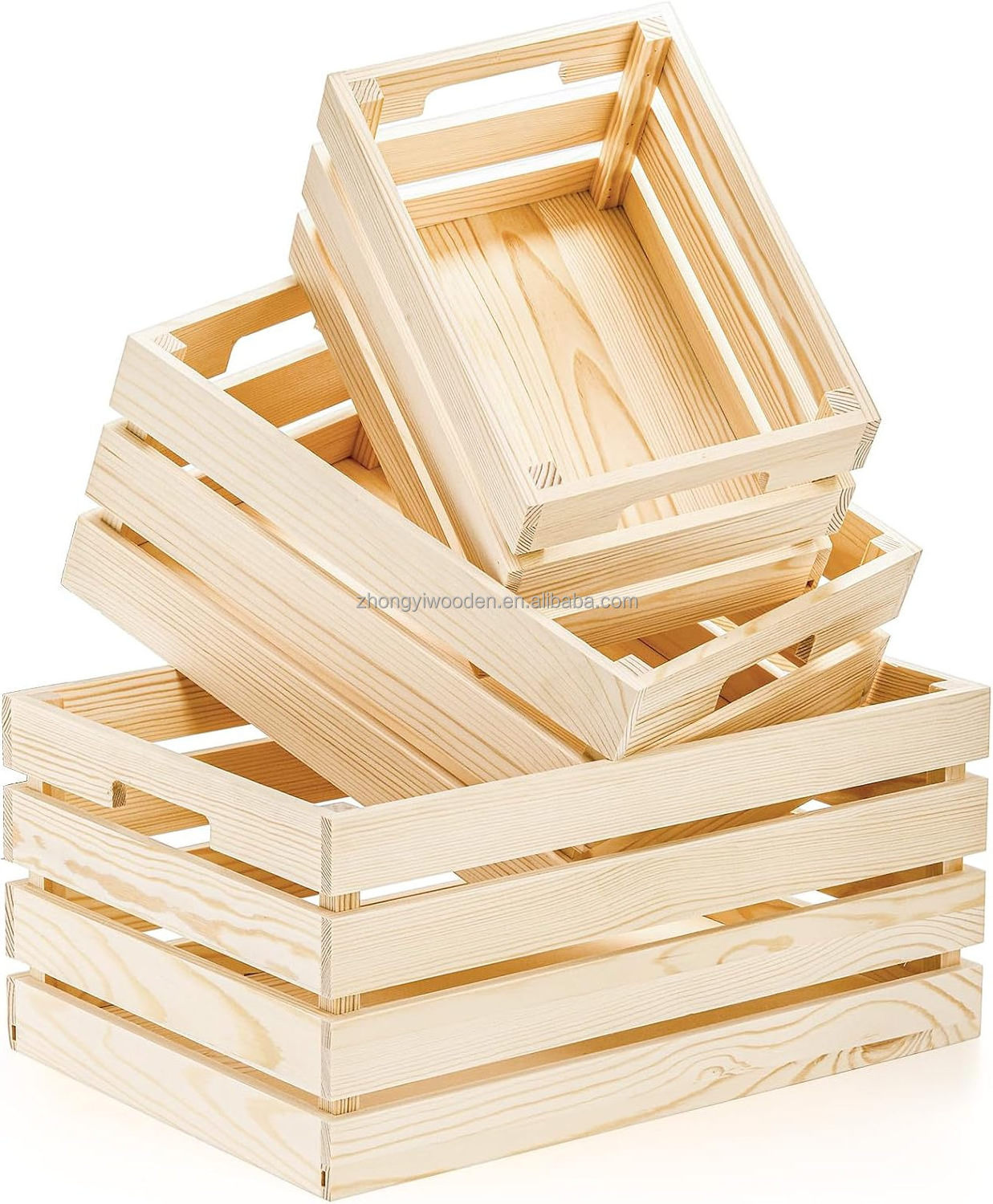 Wholesale Decorative Storage Wooden Crates Antique Vegetables Fruit Crates Wood Box for selling with lid