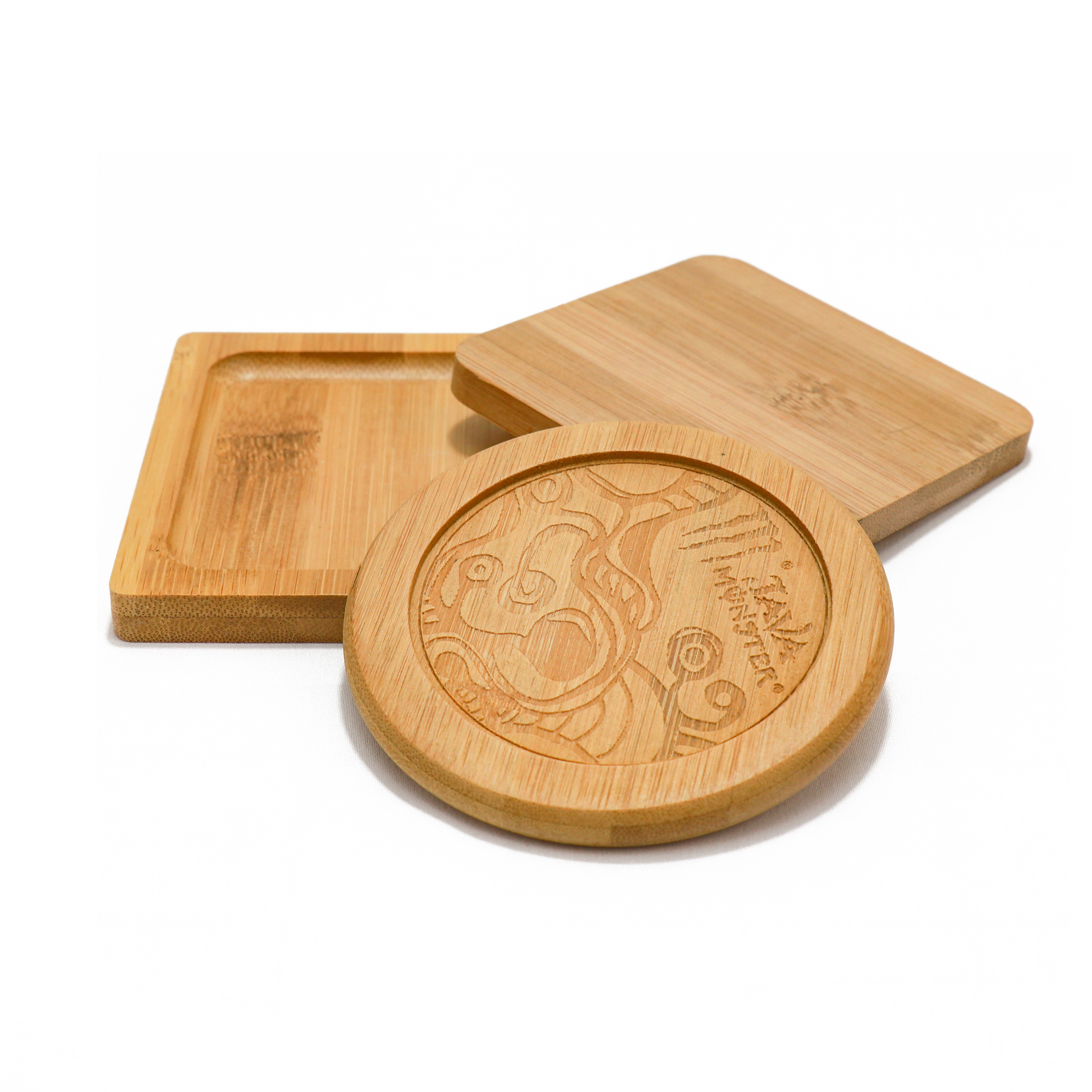 Popular Customised Wood Dishes Plate Gifts Tea Cup Coasters Home organizer decoration Wooden Mat Coaster