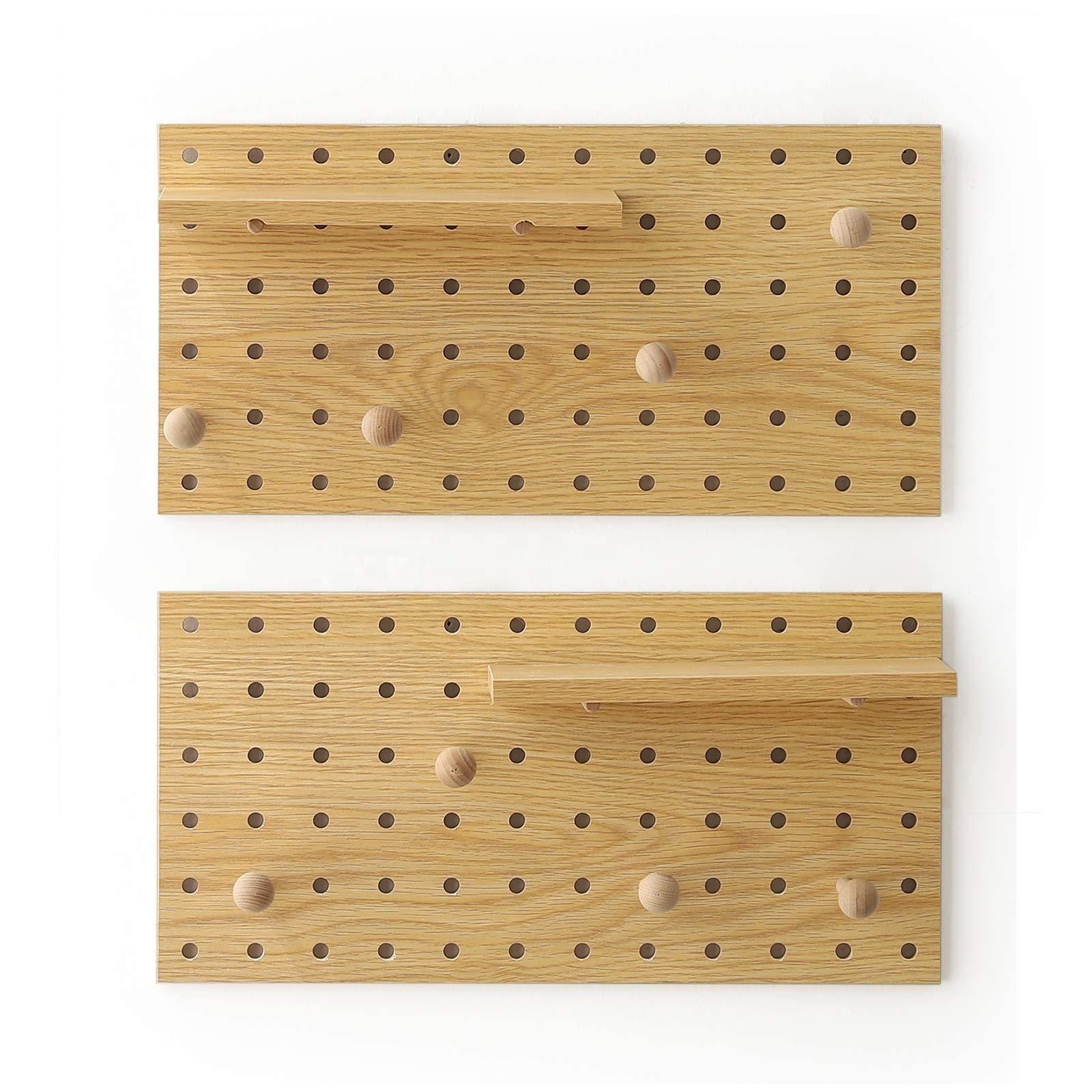 Custom Hardware Store Display Pegboard Panel Tool Wood Peg board Hooks Pegboard For Wall Organizer