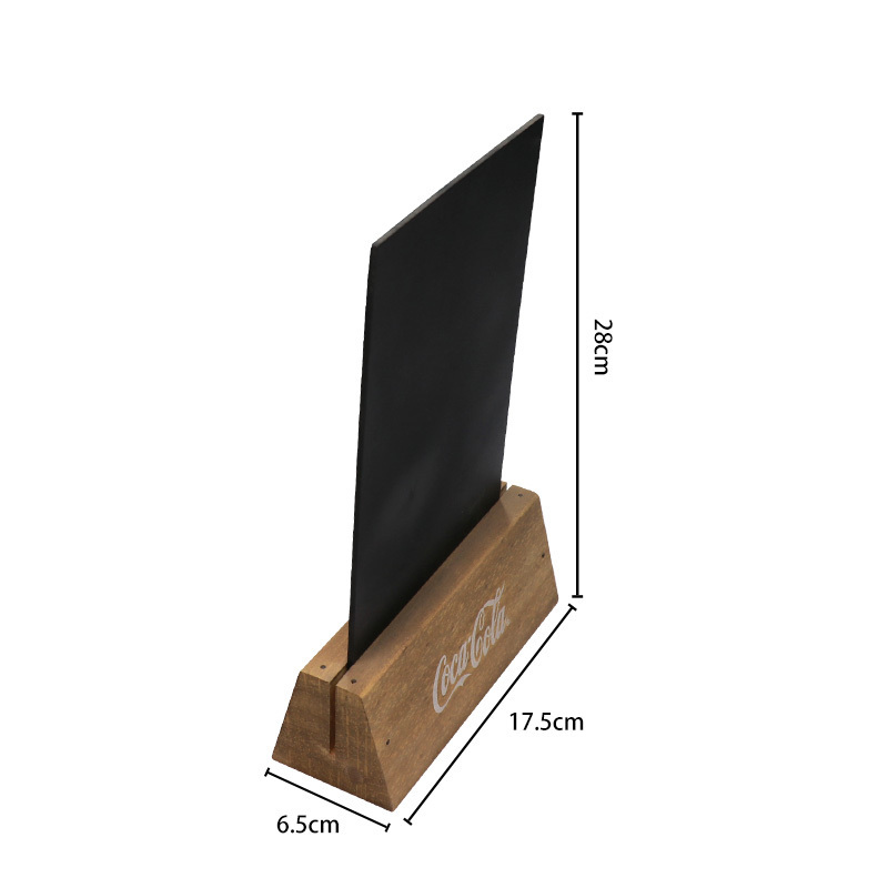 Bar Restaurant Menu Holder Board Wooden Display Blackboard Chalkboard Desktop Restaurant Wood Menu Holder