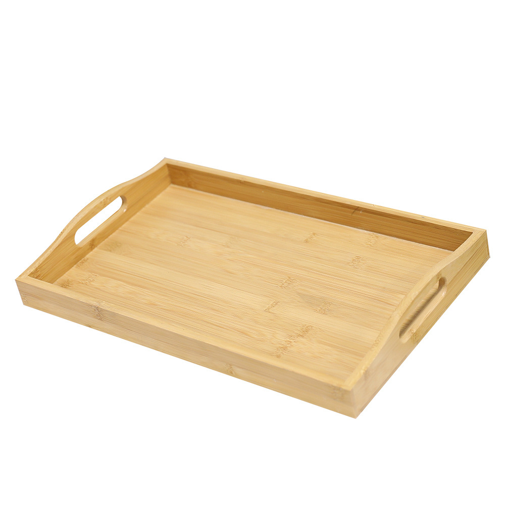 2022 Competitive Price blank hotel custom  handle bamboo Wooden Serving Tray