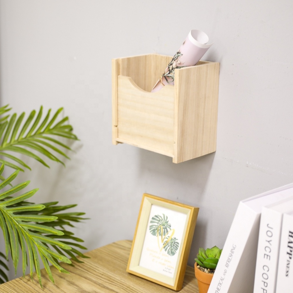 modern floating wood shelves organizer  decorative display cube storage box wood shelf