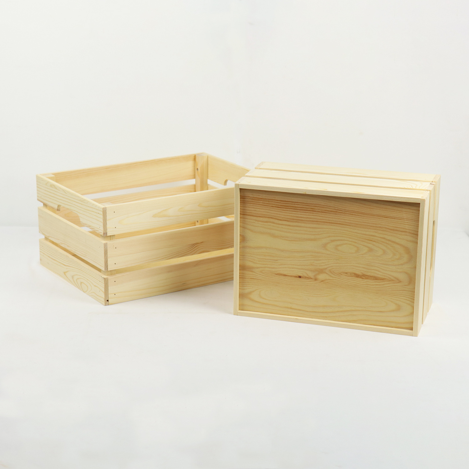 Wholesale Decorative Storage Wooden Crates Antique Vegetables Fruit Crates Wood Box for selling with lid