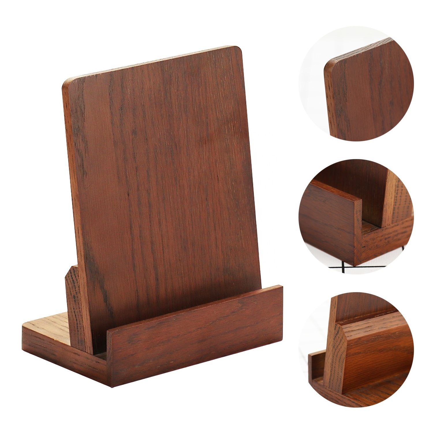 Factory wholesale solid wood storage rack bedroom office desktop creative mobile phone stand