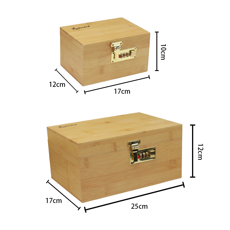 Premium Large Smell Proof Stash Box with Rolling Tray, Combination Lock,Storage Wood Box for Herbs and Accessories