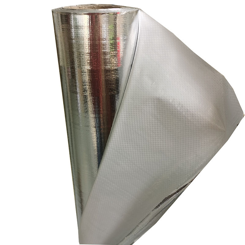 Reflective insulation Fireproof Aluminum Foil Backed Woven Fabric Radiant Barrier Attic Insulation Sheet