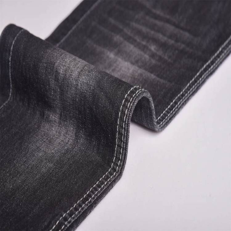 Factory 100% cotton denim fabric Jet black denim clothing fabric cloth for wholesale