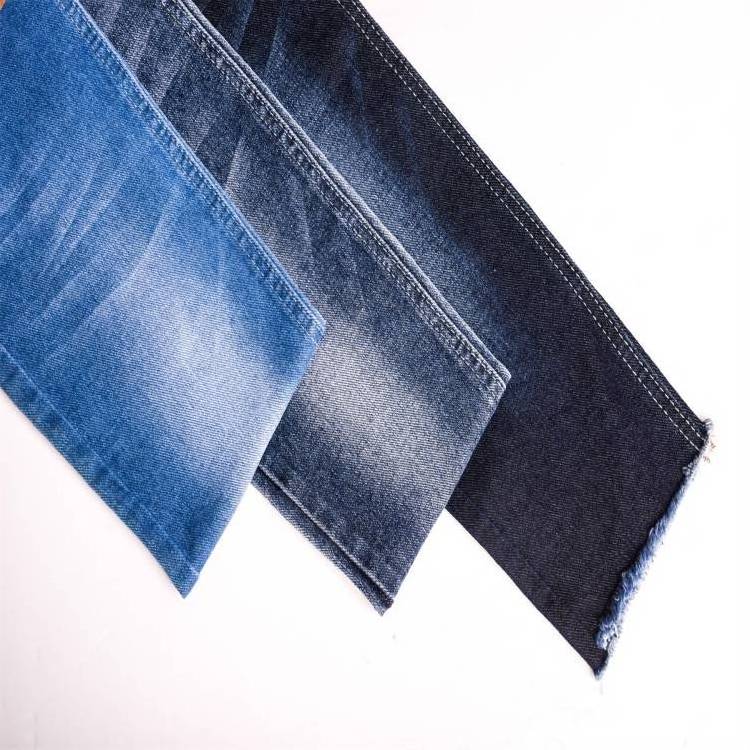 Top dyed linen wool blended yarn jeans material custom fabrics super stretch denim Vietnam jeans fabric factory