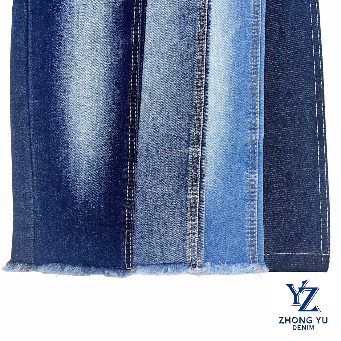 New Trend Stock Lot 12S Twill Stretch jeans fabric medium weight cotton blended denim China denim fabric supplier