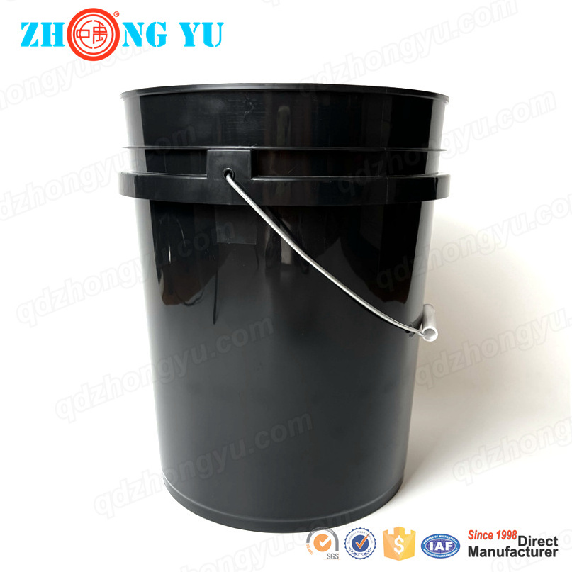 Measuring Custom Black 18 20 Litre Food Grade Water 5 Gallon Paint Plastic Bucket with Gamma Seal Lid