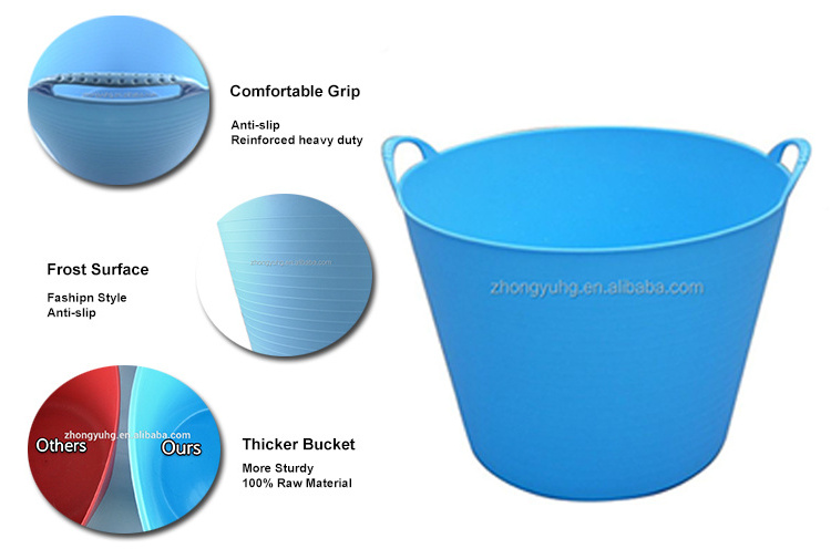 14 26 40L Farm Garden Trug Flexible Tub Gorilla Cattle Cow Horse Water Feed Feeder Bucket for Horse Livesock