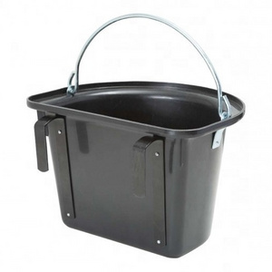 Portable Manger Plastic Cattle Horse Feeding Trough Feed Storage Bin Water Feeder Bucket for Farm Horses