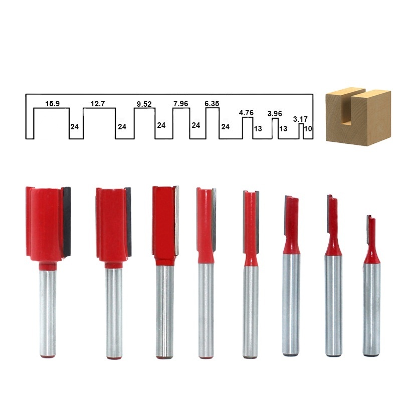 1/4 Shank straight Bit  Wood Router Cutter For Engraving Woodworking Milling Cutter Trimming Machine Cutter