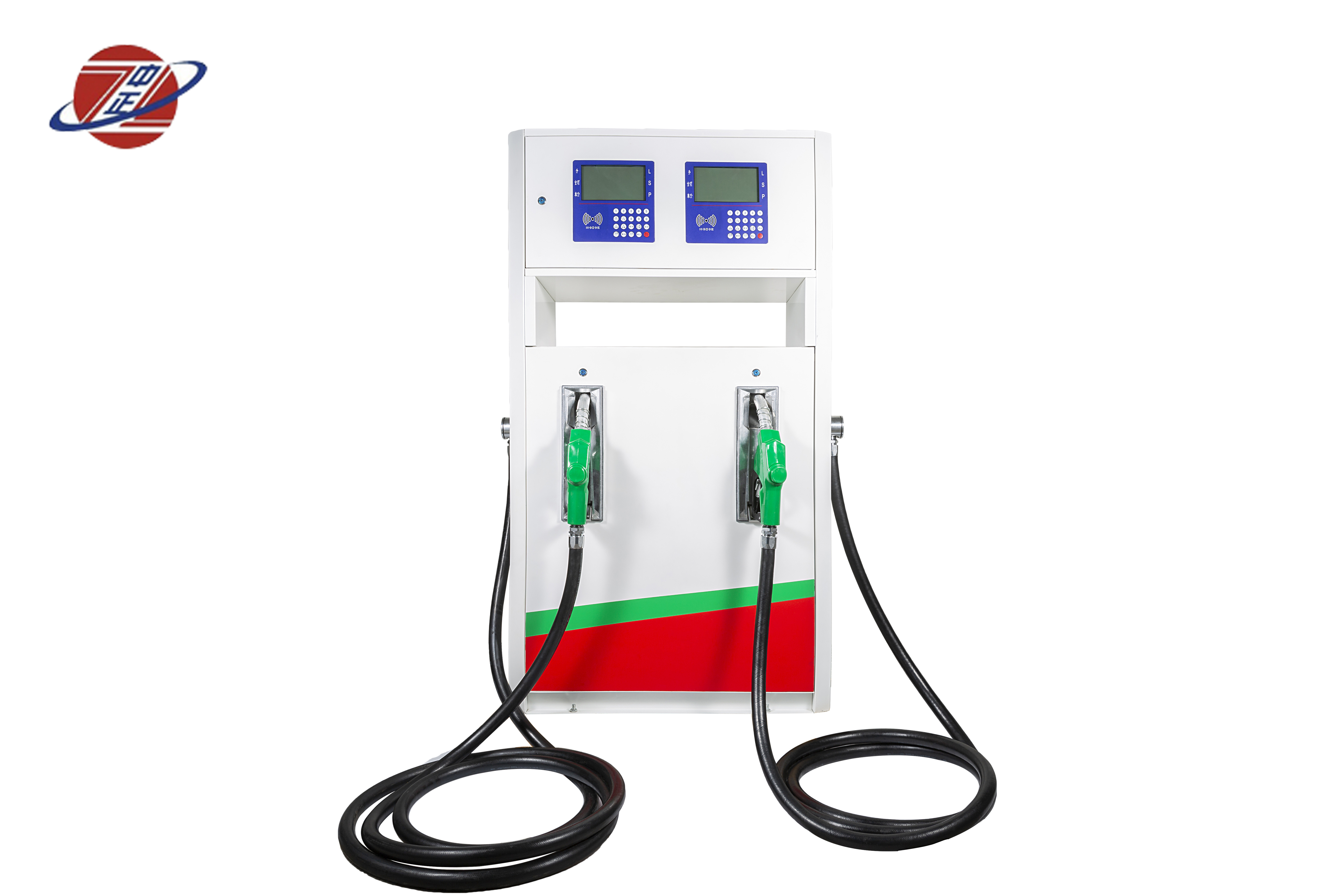 Double nozzles and double pumps fuel dispenser for gas-station