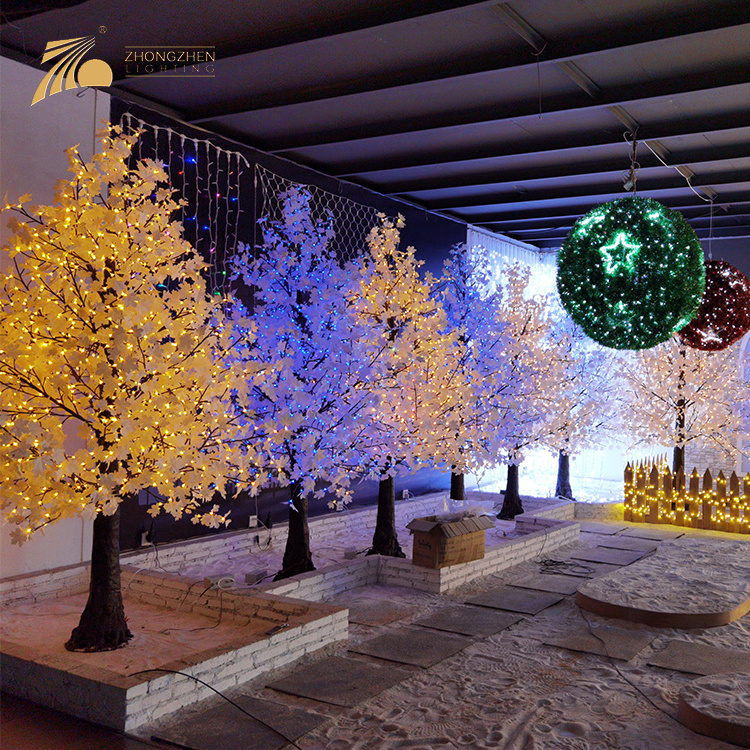 Professional Factory Custom Holiday Decoration Artificial Maple LED Tree Light