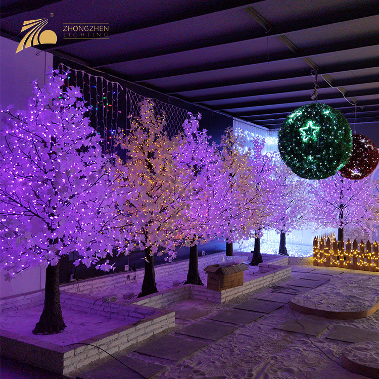 New Model Resin 220V Copper Wire Decoration LED Artificial Blossom Cherry Tree Light