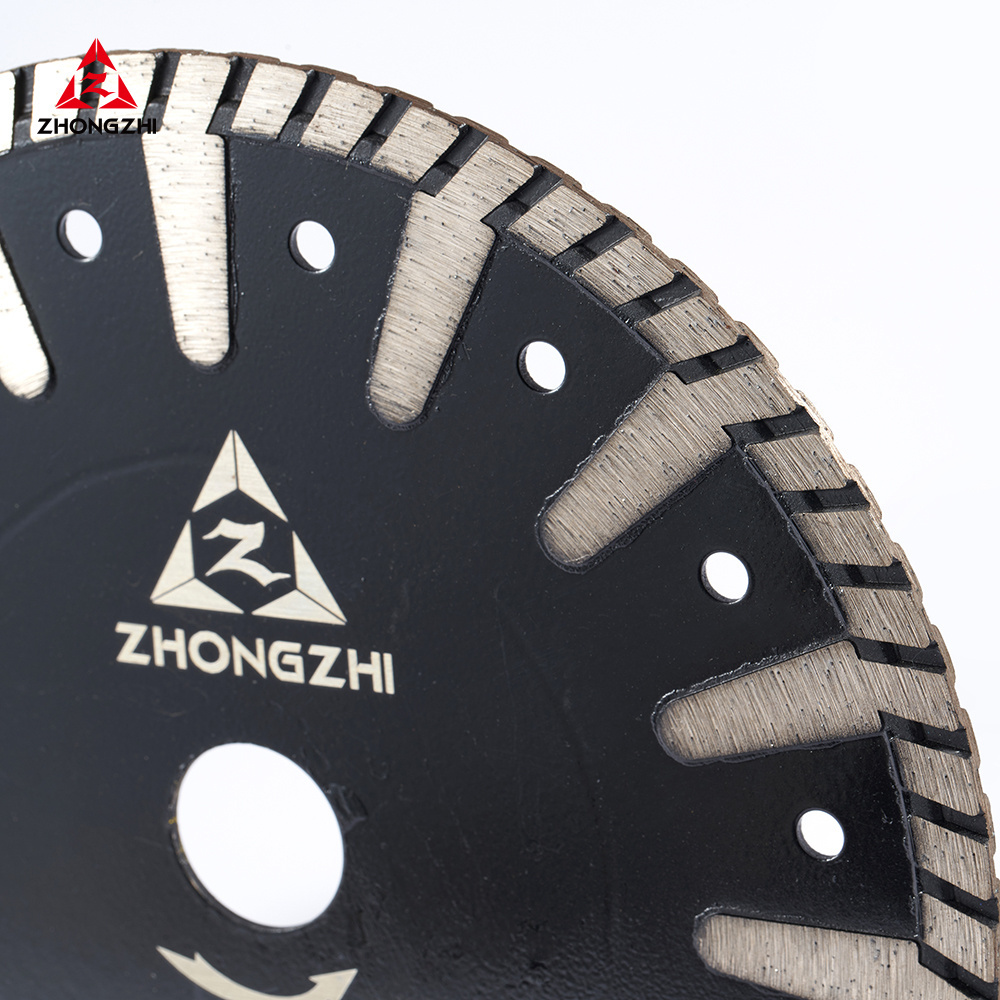 Diamond Granite Cutting Blade 7inch 180mm with T Shape Protection Teeth Cutting Stone Granite