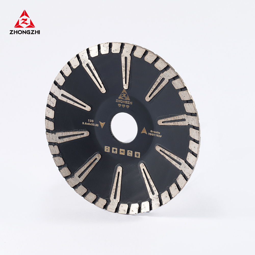 Diamond Granite Cutting Blade 7inch 180mm with T Shape Protection Teeth Cutting Stone Granite