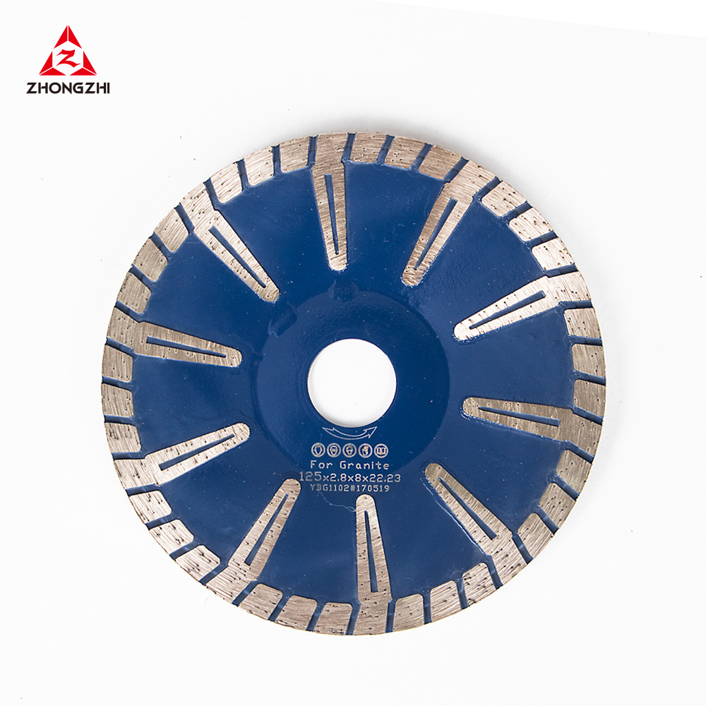 Wholesale 5 Inch T-Shaped Segmented Concave Blade Granite Cutting Stone Blade For Angle Grinder