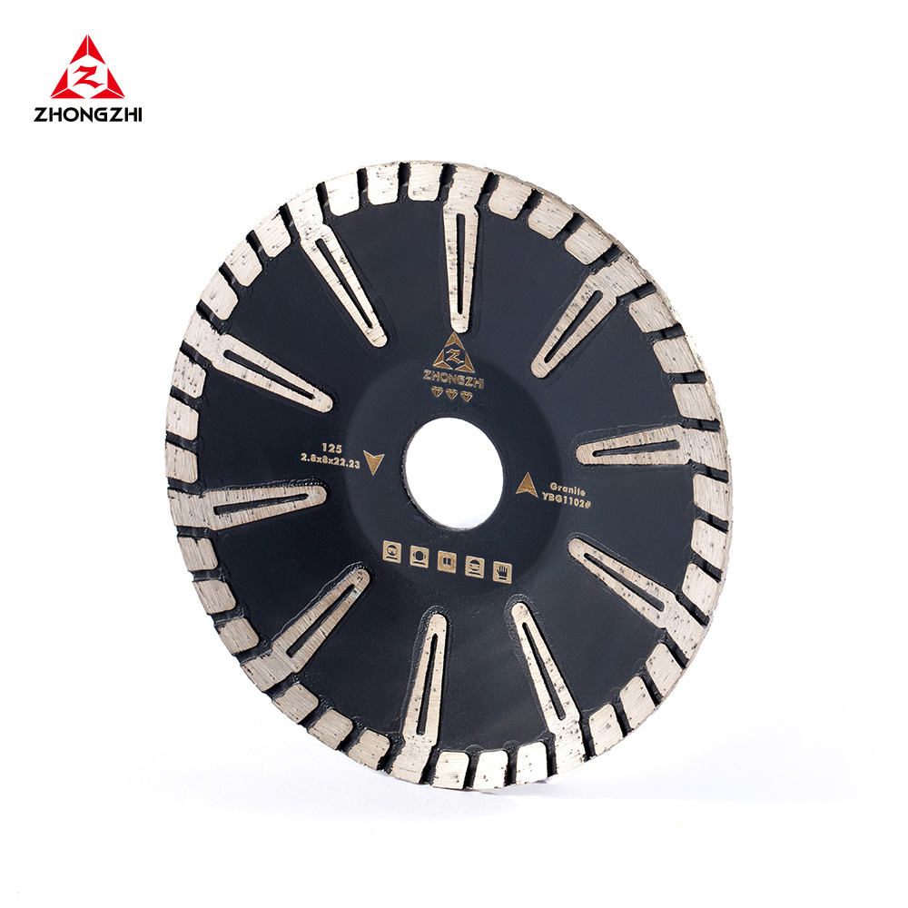 Diamond Granite Cutting Blade 7inch 180mm with T Shape Protection Teeth Cutting Stone Granite