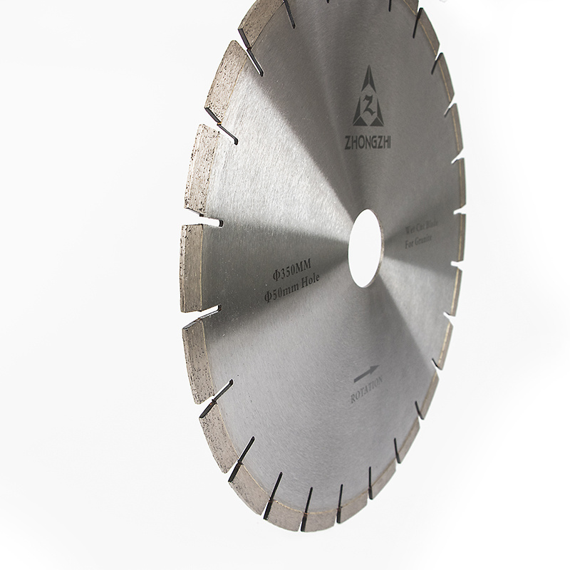 Zhongzhi  D350mm Diamond Circular Saw Blade Cutting Disc Wet Cutting Granite for Sharp Cutting Granite Tools