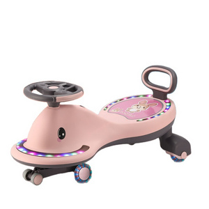 ZZX children twisting car silent universal wheel yo-yo anti-rollover baby music slide swing girl car