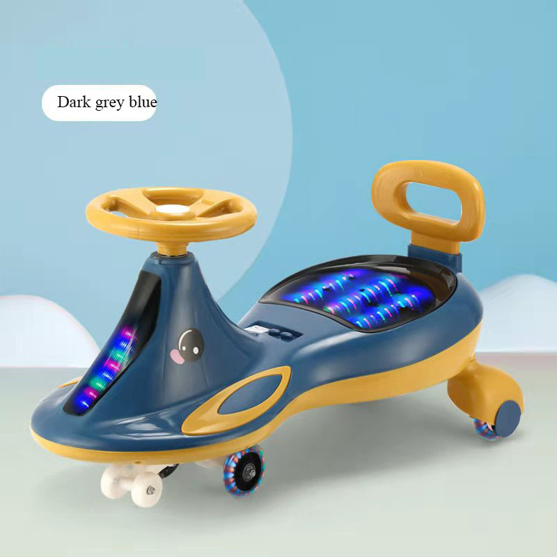 ZZX children twisting car silent universal wheel yo-yo anti-rollover baby music slide swing girl car