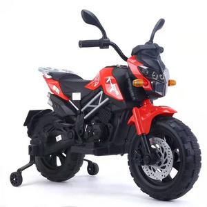 12v children's electric motorcycle simulation one-button start two-wheeled motorcycle riding toys with auxiliary wheels