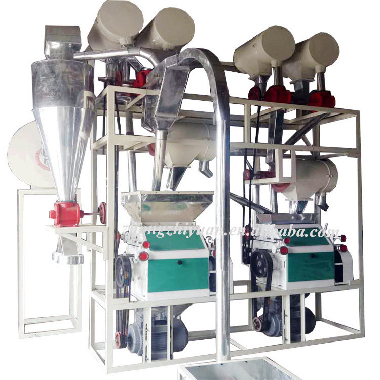 400-600kg Small Capacity Maize Corn Wheat Flour Milling Machine Flour Mill Grinding Machinery For Mini Mills Indian