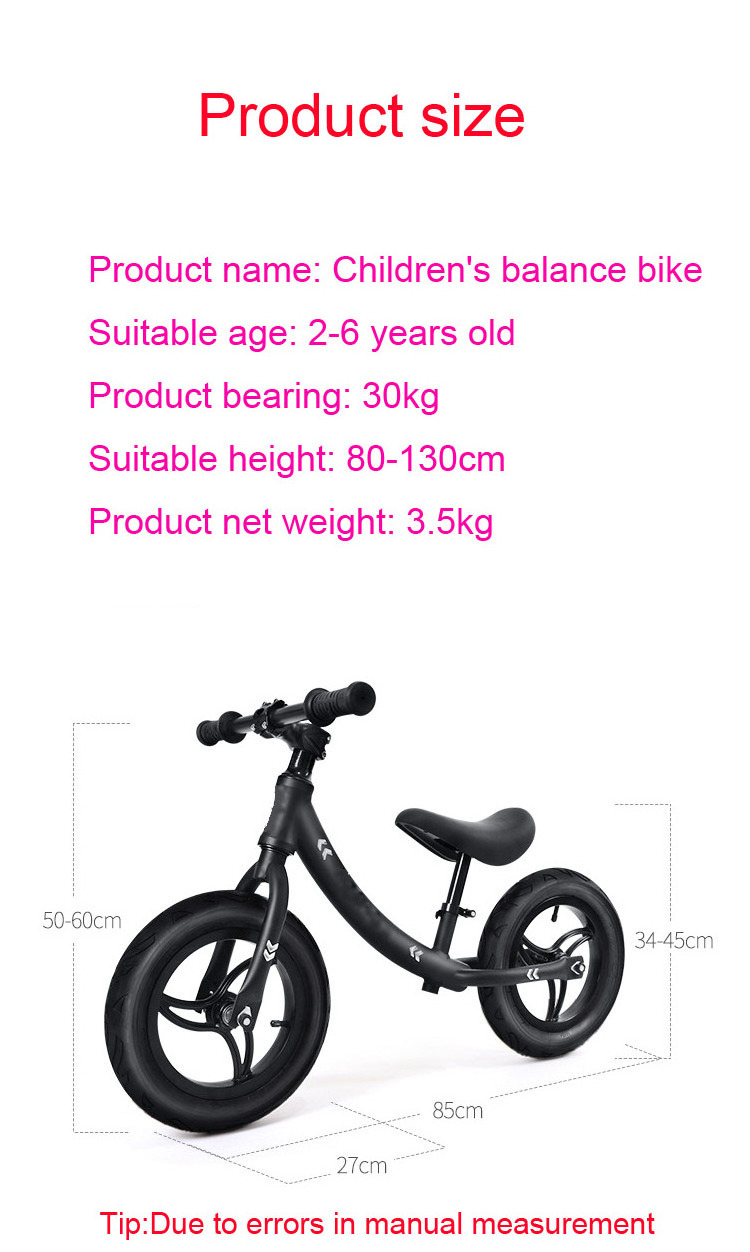 Wholesale 12 inch Mini Baby Kids Balance Bike  Sliding Bike First bike 2 to 4 years old For Children