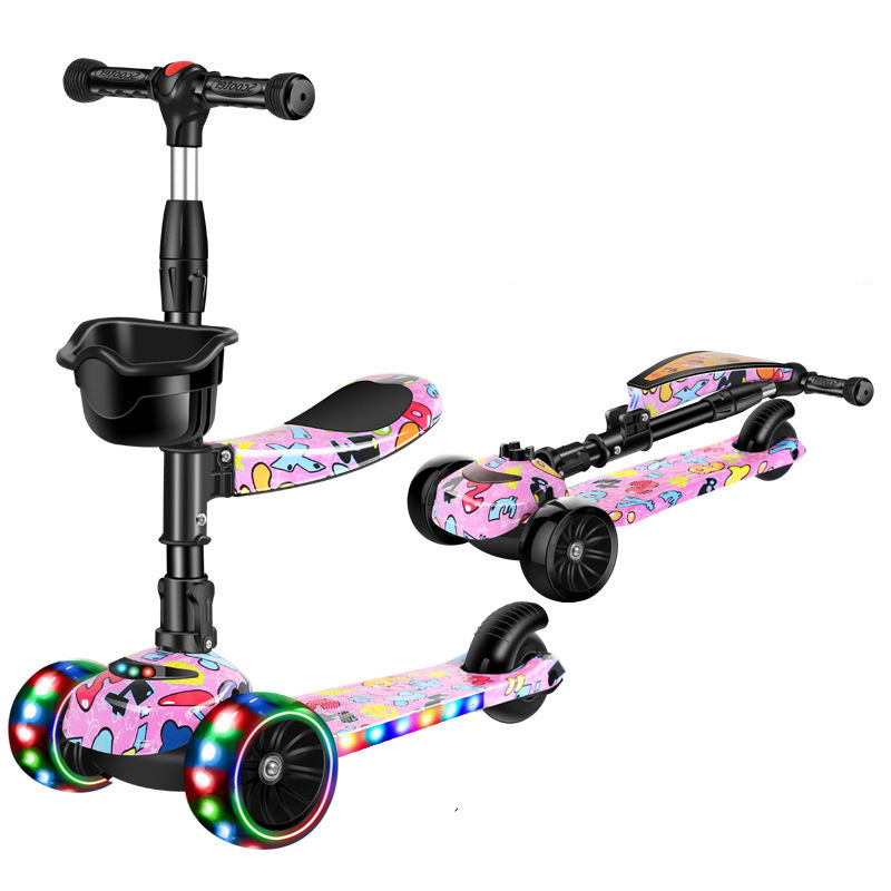 En71 certification good quality child toy sale push no pedal kick 3 wheels skate board foot baby scooter for kids