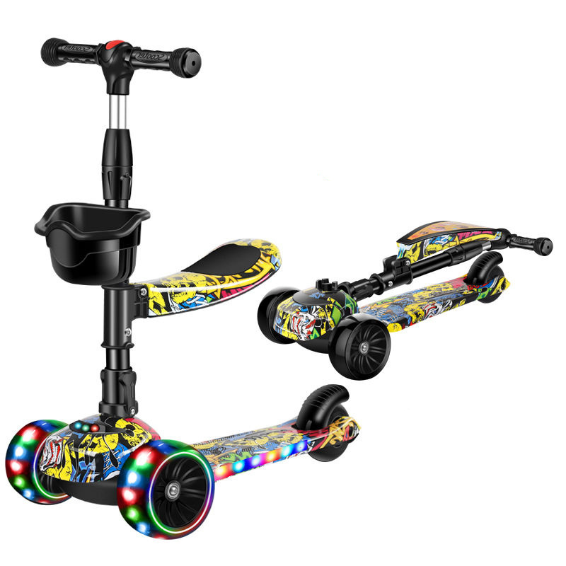 En71 certification good quality child toy sale push no pedal kick 3 wheels skate board foot baby scooter for kids